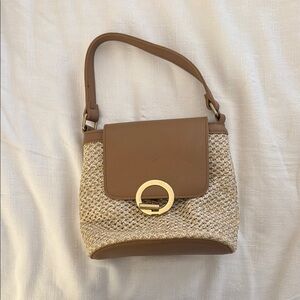 Tan and Cream Women's Bag
